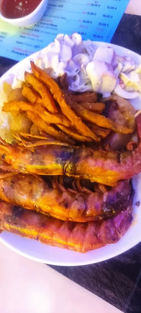 Gambas Frites de Patate Douce